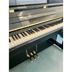 FEURICH F125 DESIGN PIANO DROIT NOIR BRILLANT OCCASION TRES RECENTE