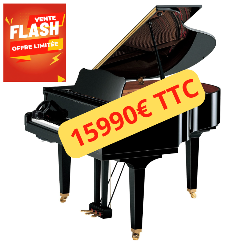 PIANO A QUEUE YAMAHA GB1K SC3 SILENT 151cm Noir Brillant “offres promotionnelles en magasin ou au 04 72 41 92 24”