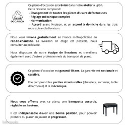 ZIMMERMANN Z2-120cm Finition Noir Brillant PIANO DROIT
