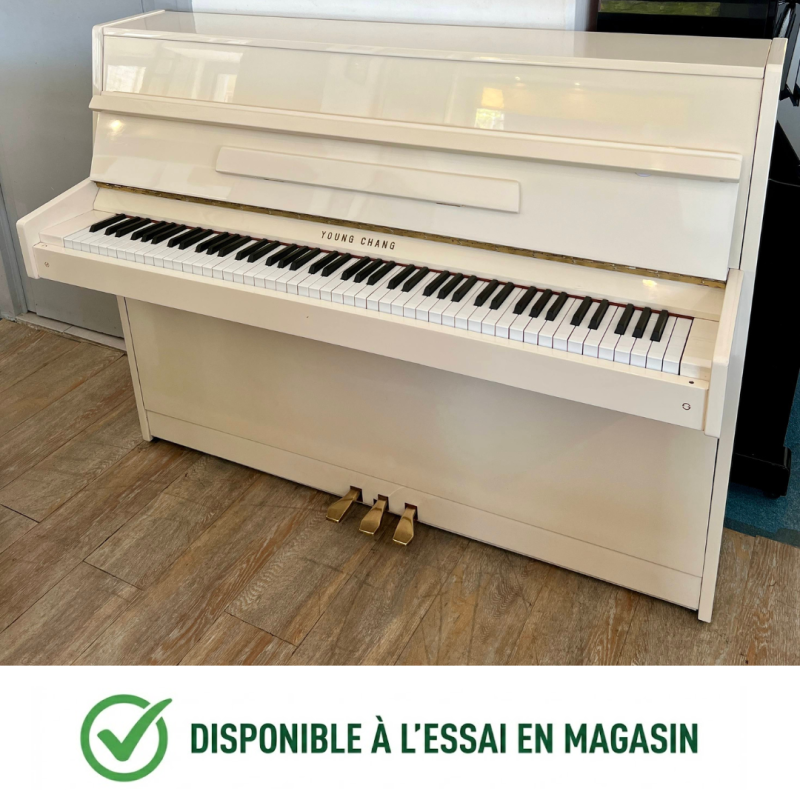 YOUNG-CHANG U-107 Piano droit Blanc brillant
