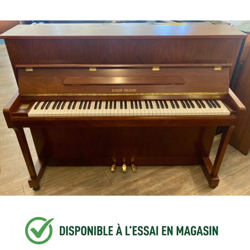 JULIUS DRAYER JD-115 Piano Droit Finition Noyer Satiné 115 cm