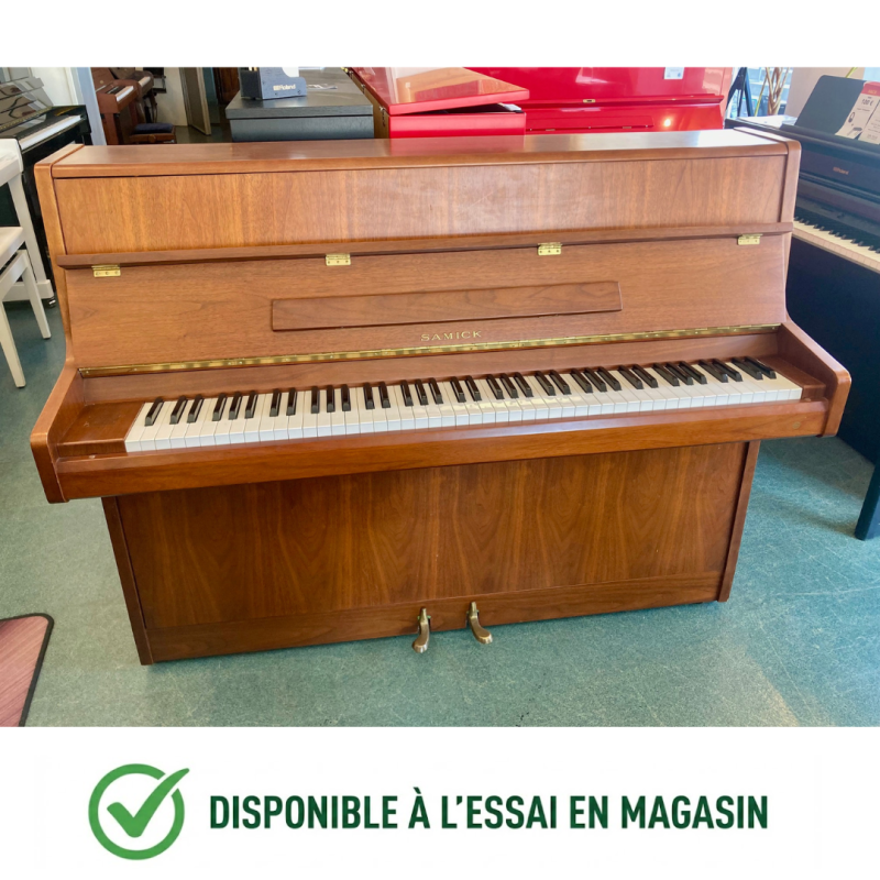 Piano Droit SAMICK S-108S Noyer Satiné 108 cm
