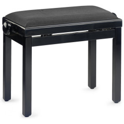 BANQUETTE PIANO RÉGLABLE DELUXE NOIR BRILLANT