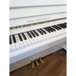 WILH.STEINBERG P118 PIANO DROIT d'occasion finition Blanc Brillant/Laiton