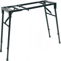 Stand pliable noir pour piano numérique et clavier portable / pieds réglables individuellement / grande stabilité