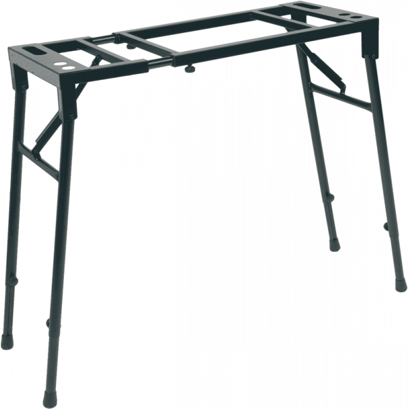 Stand pliable noir pour piano numérique et clavier portable / pieds réglables individuellement / grande stabilité