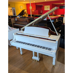 WILH.STEINBERG P 152 avec système silencieux PIANO A QUEUE Blanc brillant d'occasion