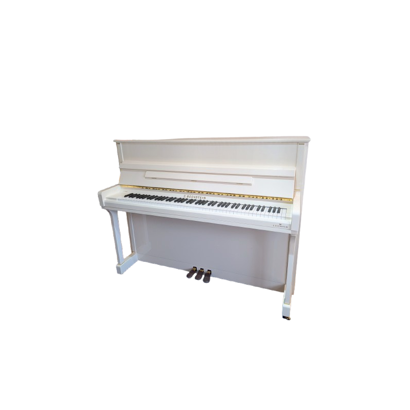 C. BECHSTEIN R118 Blanc Brillant PIANO DROIT
