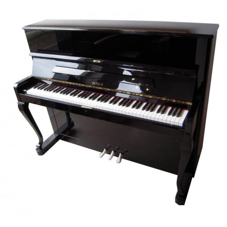 Piano Droit PETROF P118 Chippendale Noir brillant