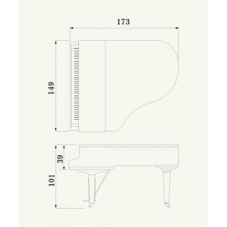 PIANO A QUEUE YAMAHA C2X S SILENT 173cm Noir Brillant