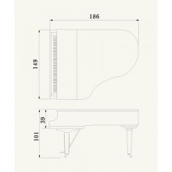 PIANO A QUEUE YAMAHA C3X S SILENT 186cm Noir Brillant