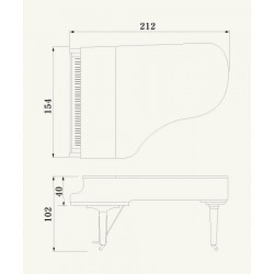 PIANO A QUEUE YAMAHA C6X SILENT 2m12 Noir Brillant 