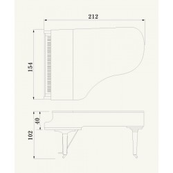 PIANO A QUEUE YAMAHA DISKLAVIER/SILENT DC6XE3 PRO 2m12 Noir Poli