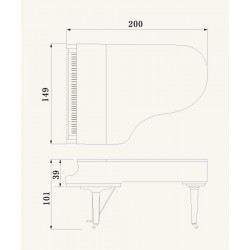 PIANO A QUEUE YAMAHA DISKLAVIER/SILENT DC5XE3 PRO 200cm Noir Poli