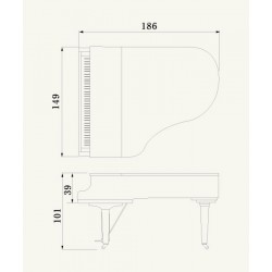 PIANO A QUEUE YAMAHA DISKLAVIER/SILENT DC3XE3 PRO 186cm Noir Poli