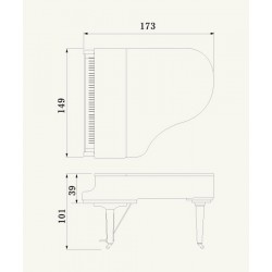 PIANO A QUEUE YAMAHA DISKLAVIER/SILENT DC2XE3 173cm Noir Poli
