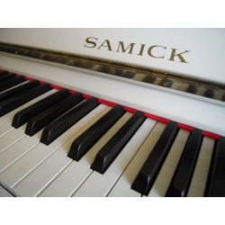 PIANO DROIT SAMICK JS-118 Harmonie Blanc/Chrome Silent