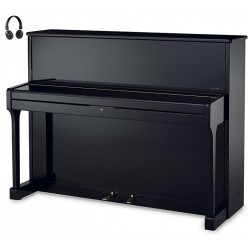 PIANO DROIT SAUTER Carus 114 KORG Silence System Noir Poli 