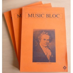 1 cahier vierge de partitions "Music Bloc" orange / 200 pages / 12 portées / 297*205mm