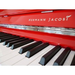 PIANO DROIT Hermann Jacobi 118 Hermann Rouge brillant / chrome