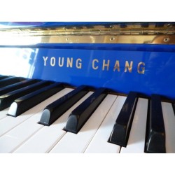 Piano Droit YOUNG-CHANG U-109 Bleu roi poli