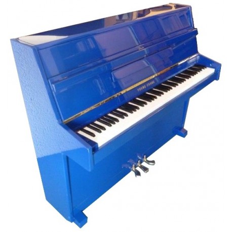 Piano Droit YOUNG-CHANG U-109 Bleu roi poli