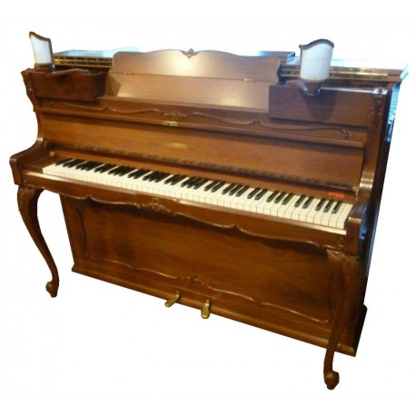 Piano Droit SCHIMMEL 112 Chippendale avec 2 lampes