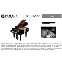 PIANO A QUEUE YAMAHA C1X SH SILENT 161 cm Blanc brillant 