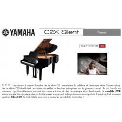 PIANO A QUEUE YAMAHA C2X SH SILENT 173cm Noir Brillant