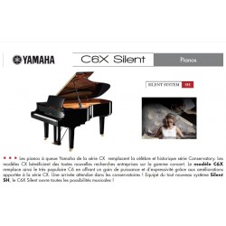 PIANO A QUEUE YAMAHA C6X SILENT 2m12 Noir Brillant 