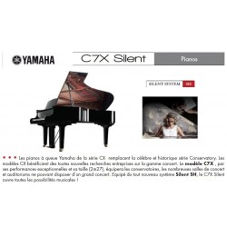 PIANO A QUEUE YAMAHA C7X SILENT 2m27 Noir Brillant 