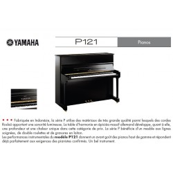 PIANO DROIT YAMAHA P121 121cm Noir Brillant