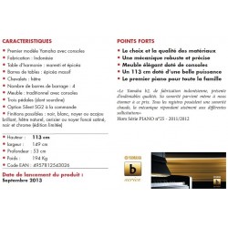 PIANO DROIT YAMAHA b2e 113cm Acajou brillant