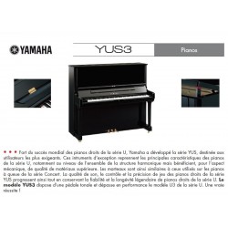 PIANO DROIT YAMAHA YUS 3 S 131cm Noir Brillant