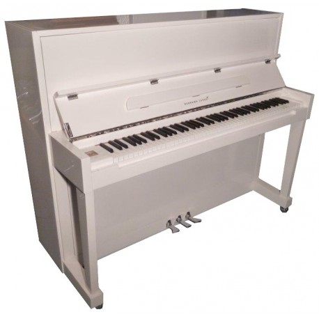 PIANO DROIT Hermann Jacobi H118 Blanc brillant / Chrome