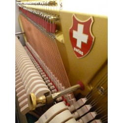PIANO DROIT Hermann Jacobi H118 Blanc brillant / Chrome