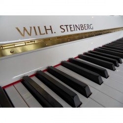 PIANO DROIT WILH.STEINBERG P-125 E Blanc Brillant