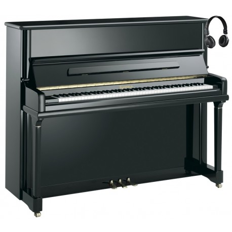 PIANO DROIT KEMBLE Conservatoire SILENT SH 124 cm Noir brillant