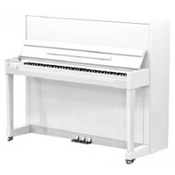 PIANO DROIT SAMICK 118 Harmonie Blanc brillant / Chrome 1m18