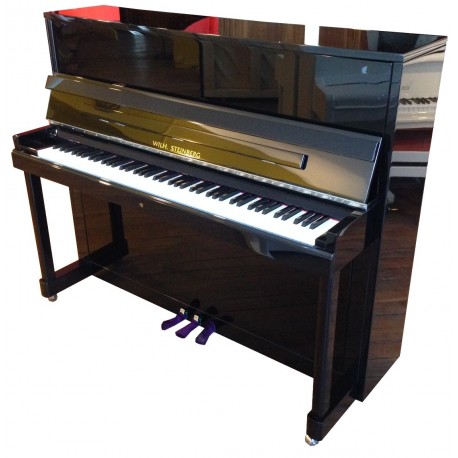 PIANO DROIT WILH.STEINBERG P-121 E Noir Brillant / Chrome