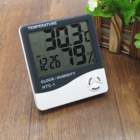 Hygrometre électronique HTC-2 Température, Heure, Taux d'hygromètrie.