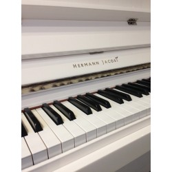 PIANO DROIT Hermann Jacobi 118 Silence Blanc brillant