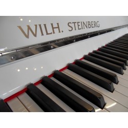 PIANO DROIT WILH. STEINBERG P-118  Blanc brillant/Chrome