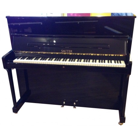 Piano Droit SAUTER 122 Carus Noir Poli *RECENT*