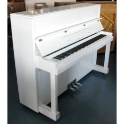 PIANO DROIT Hermann Jacobi 118 Blanc edition Argent