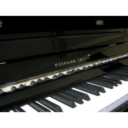 PIANO DROIT Hermann Jacobi 118 Noir edition Argent