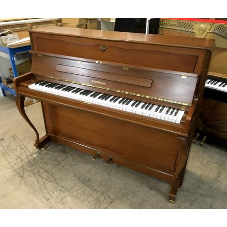 Piano Droit W.HOFFMANN H116 chippendale Noyer satiné